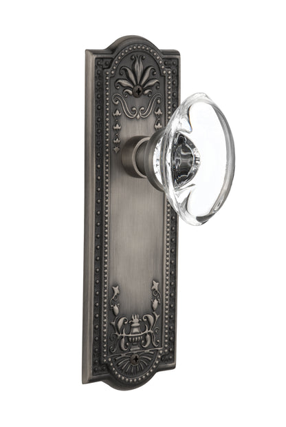 Nostalgic Warehouse Meadows Plate with Oval Clear Crystal Knob