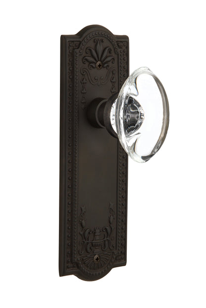 Nostalgic Warehouse Meadows Plate with Oval Clear Crystal Knob