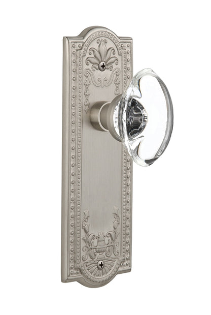 Nostalgic Warehouse Meadows Plate with Oval Clear Crystal Knob