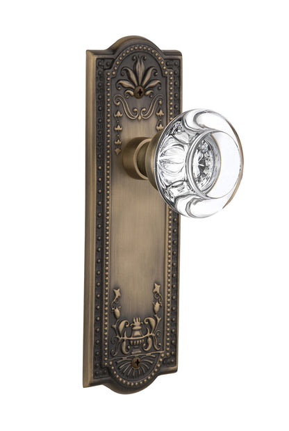 Nostalgic Warehouse Meadows Plate with Round Clear Crystal Knob