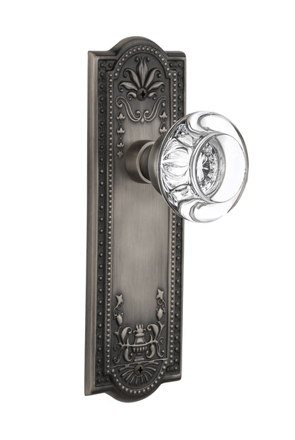Nostalgic Warehouse Meadows Plate with Round Clear Crystal Knob