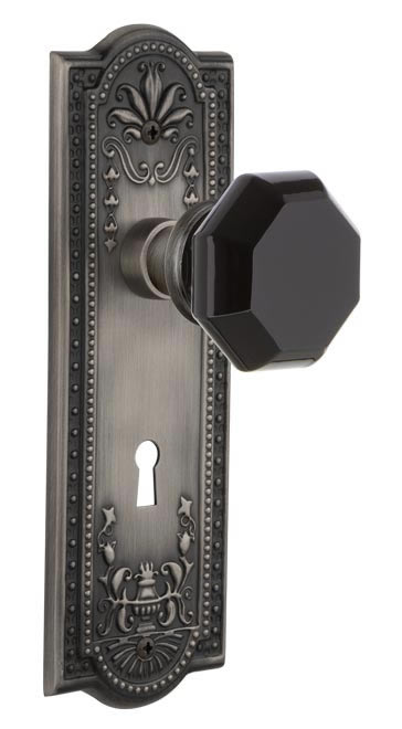 Nostalgic Warehouse Meadows Plate with Black Waldorf Knob