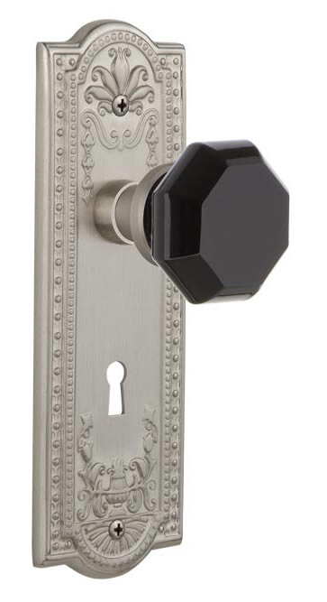 Nostalgic Warehouse Meadows Plate with Black Waldorf Knob