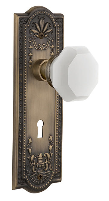 Nostalgic Warehouse Meadows Plate with White Waldorf Knob