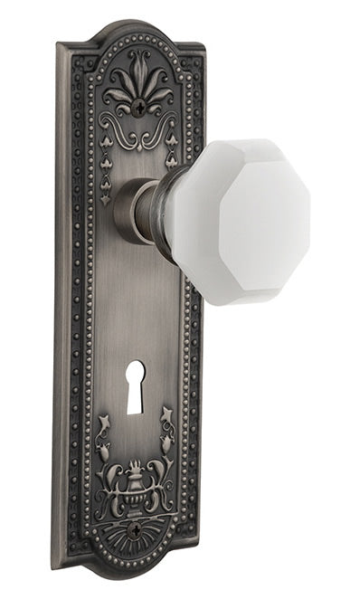 Nostalgic Warehouse Meadows Plate with White Waldorf Knob