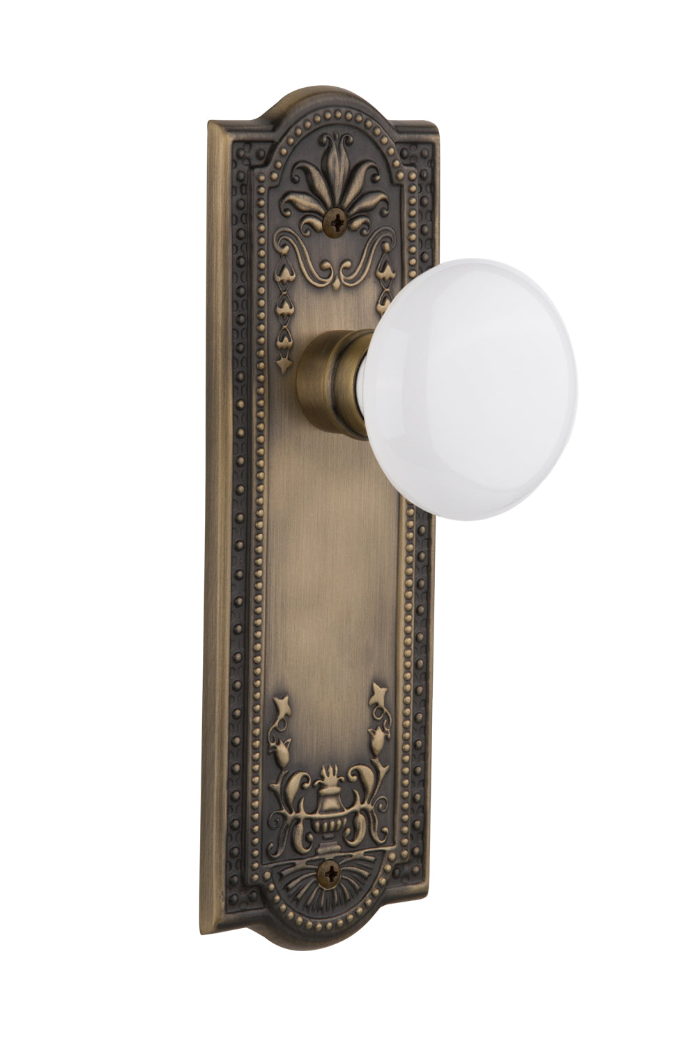 Nostalgic Warehouse Meadows Plate with White Porcelain Knob
