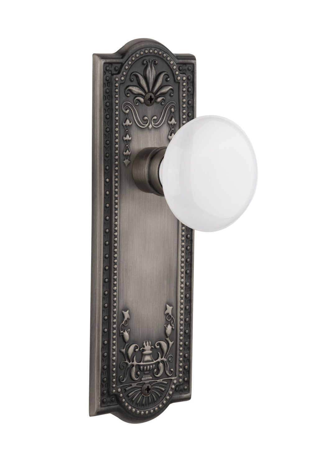 Nostalgic Warehouse Meadows Plate with White Porcelain Knob