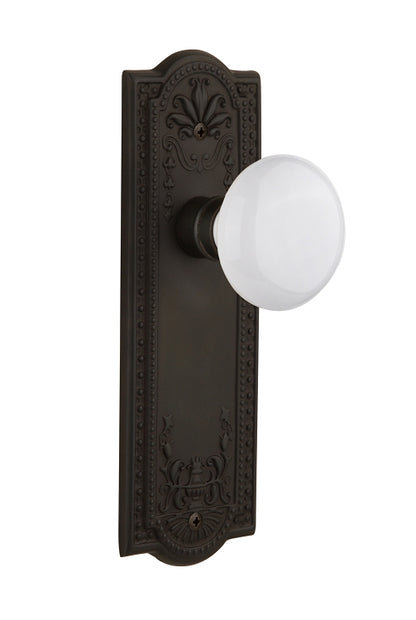 Nostalgic Warehouse Meadows Plate with White Porcelain Knob