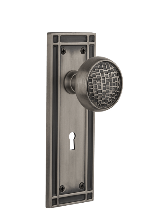 Nostalgic Warehouse Mission Plate with Craftsman Knob - Mortise Lock