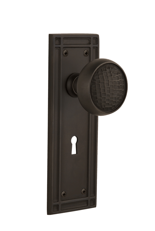 Nostalgic Warehouse Mission Plate with Craftsman Knob - Mortise Lock