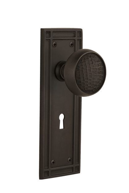 Nostalgic Warehouse Mission Plate with Craftsman Knob - Mortise Lock