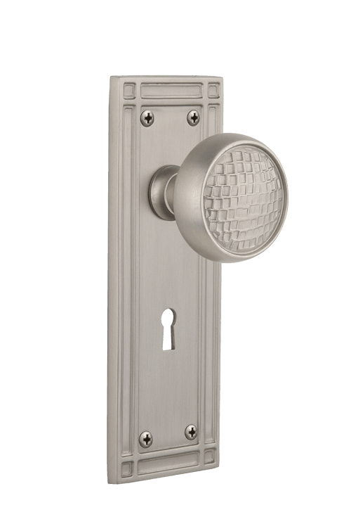Nostalgic Warehouse Mission Plate with Craftsman Knob - Mortise Lock