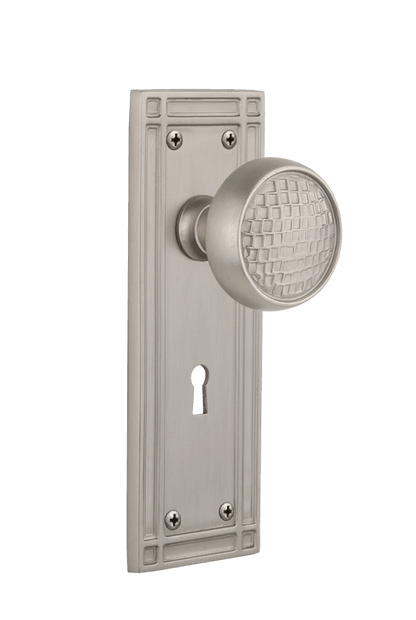 Nostalgic Warehouse Mission Plate with Craftsman Knob - Mortise Lock