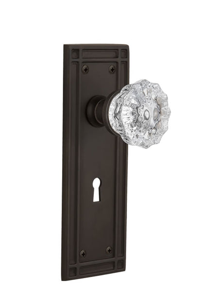 Nostalgic Warehouse Mission Plate with Crystal Knob - Mortise Lock