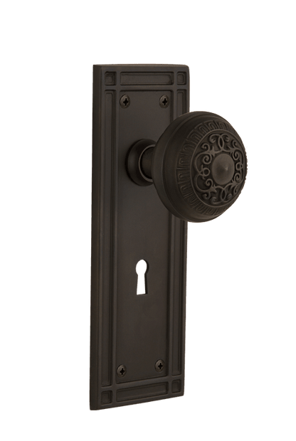 Nostalgic Warehouse Mission Plate with Egg & Dart Knob - Mortise Lock