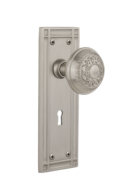 Nostalgic Warehouse Mission Plate with Egg & Dart Knob - Mortise Lock