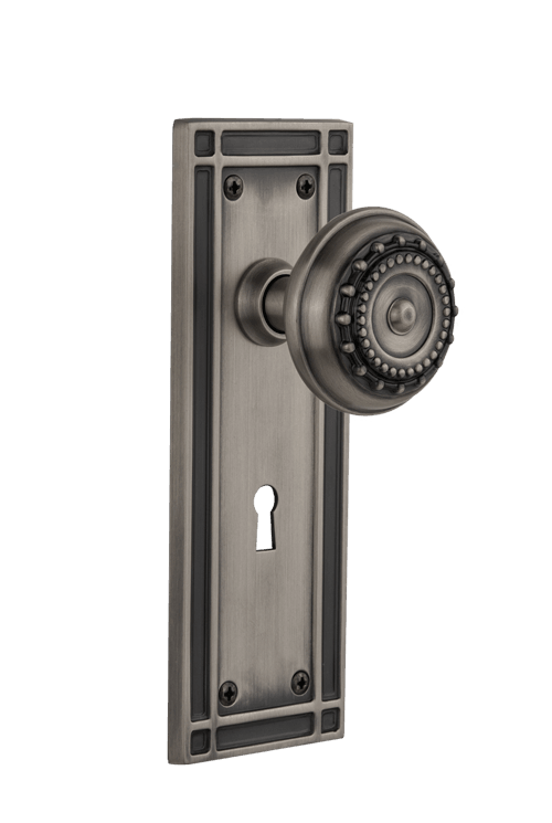 Nostalgic Warehouse Mission Plate with Meadows Knob - Mortise Lock