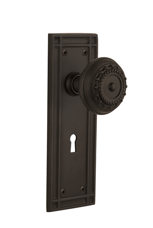 Nostalgic Warehouse Mission Plate with Meadows Knob - Mortise Lock