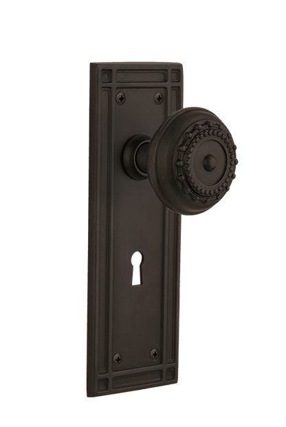 Nostalgic Warehouse Mission Plate with Meadows Knob - Mortise Lock
