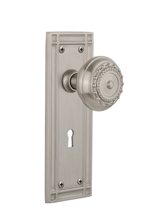 Nostalgic Warehouse Mission Plate with Meadows Knob - Mortise Lock