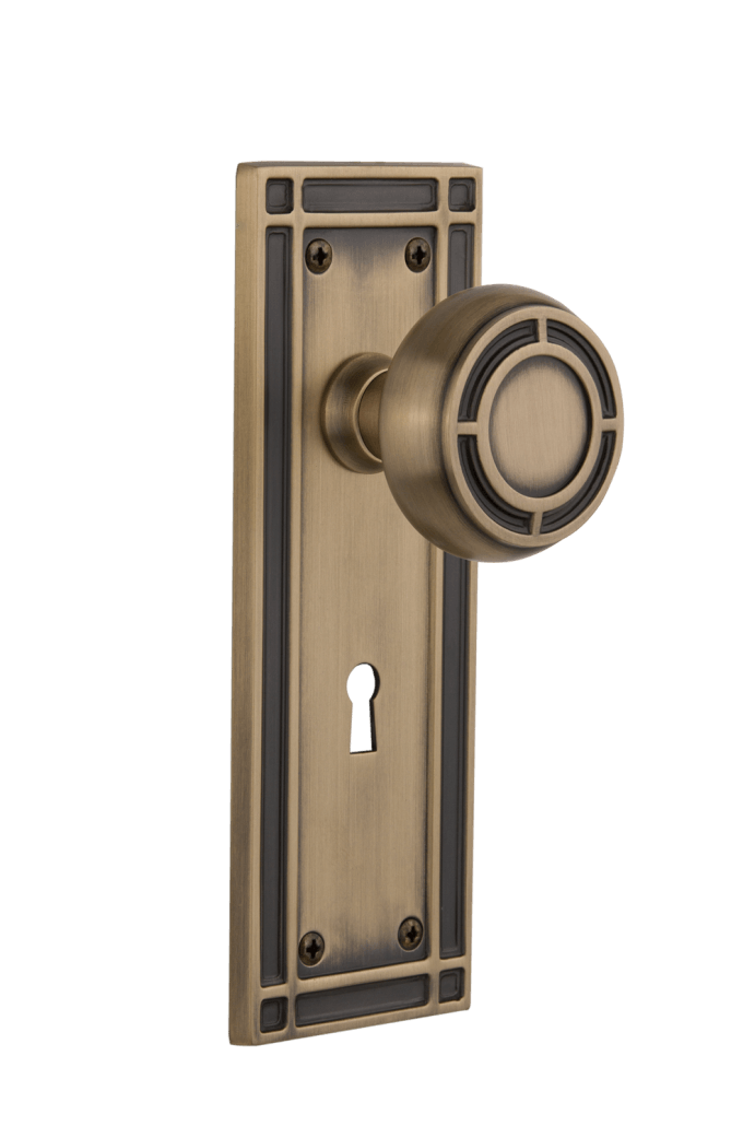 Nostalgic Warehouse Mission Plate with Mission Knob - Mortise Lock