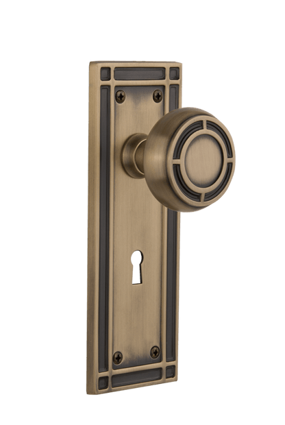 Nostalgic Warehouse Mission Plate with Mission Knob - Mortise Lock