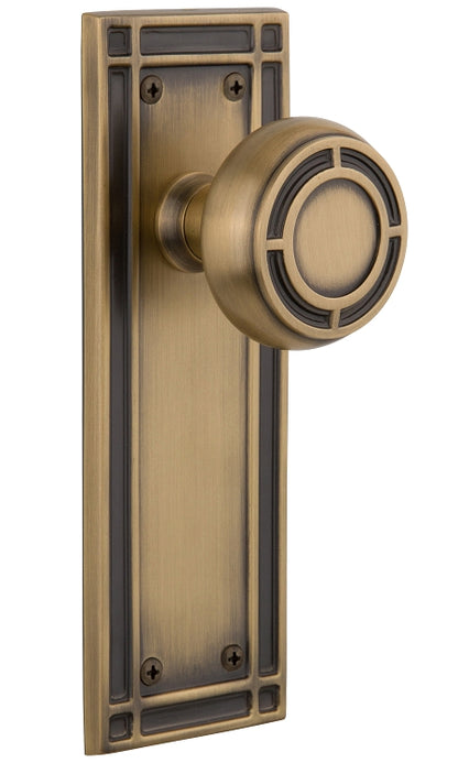 Nostalgic Warehouse Mission Knob with Mission Plate - Antique brass