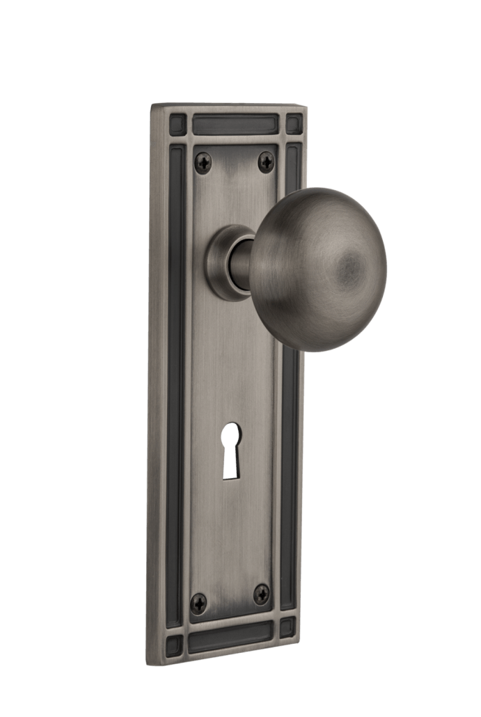 Nostalgic Warehouse Mission Plate with New York Knob - Mortise Lock