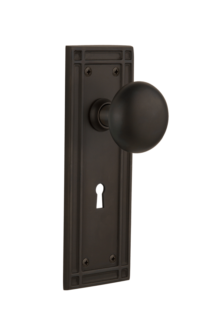 Nostalgic Warehouse Mission Plate with New York Knob - Mortise Lock