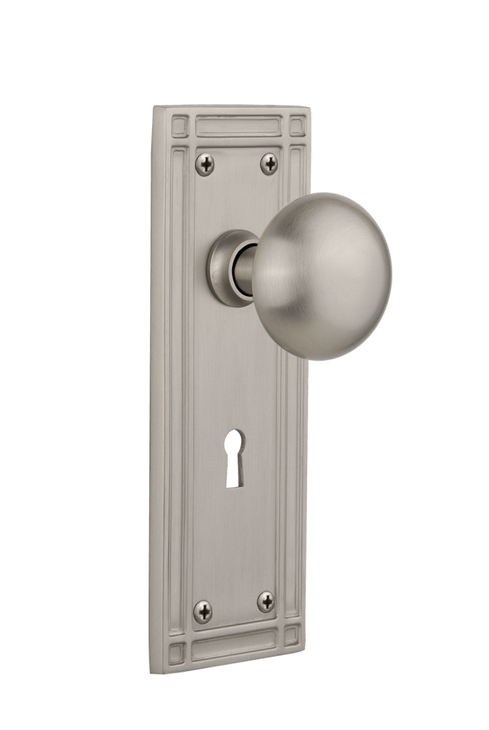 Nostalgic Warehouse Mission Plate with New York Knob - Mortise Lock