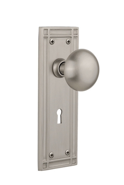 Nostalgic Warehouse Mission Plate with New York Knob - Mortise Lock