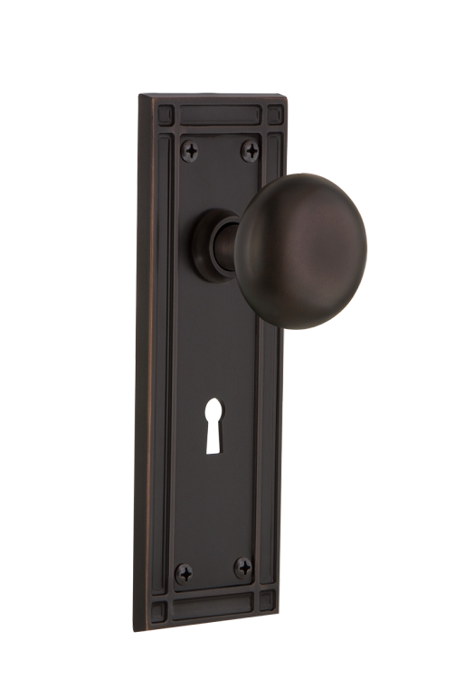 Nostalgic Warehouse Mission Plate with New York Knob - Mortise Lock