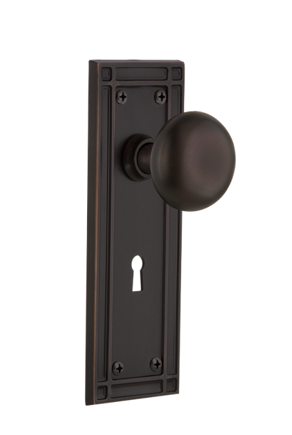 Nostalgic Warehouse Mission Plate with New York Knob - Mortise Lock