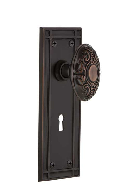 Nostalgic Warehouse Victorian Knob with Mission Plate - Timeless Bronze