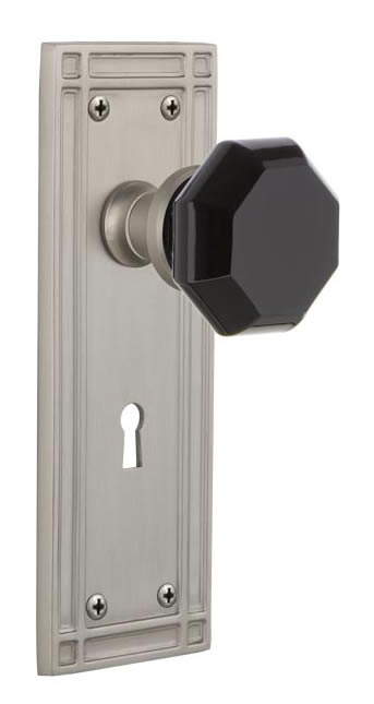Nostalgic Warehouse Mission Plate with Black Waldorf Knob