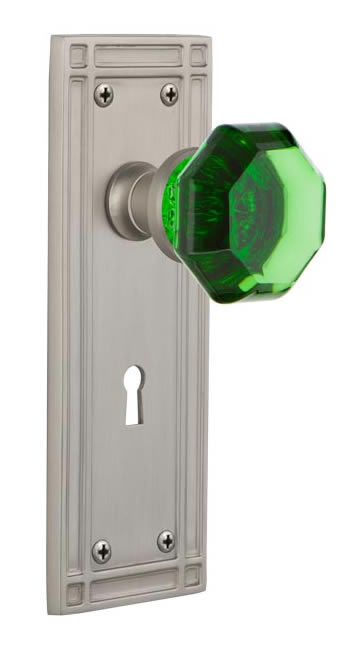 Nostalgic Warehouse Mission Plate with Emerald Waldorf Knob