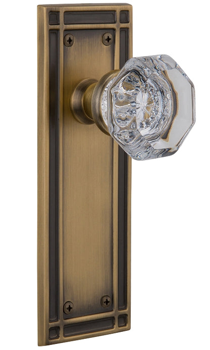 Nostalgic Warehouse Waldorf Knob with Mission Plate - Antique brass