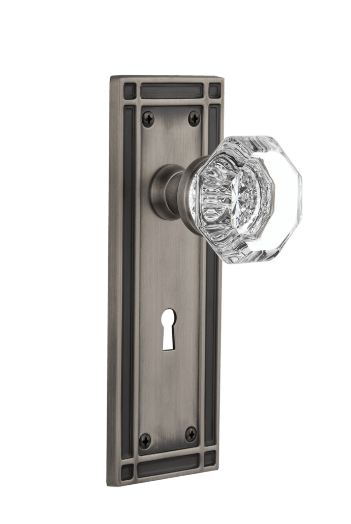 Nostalgic Warehouse Mission Plate with Waldorf Knob - Mortise Lock