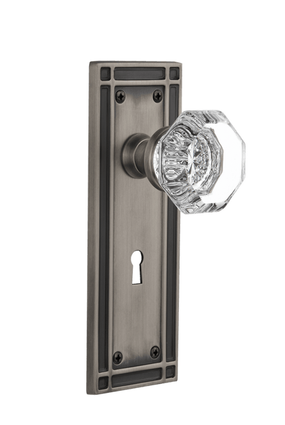 Nostalgic Warehouse Mission Plate with Waldorf Knob - Mortise Lock
