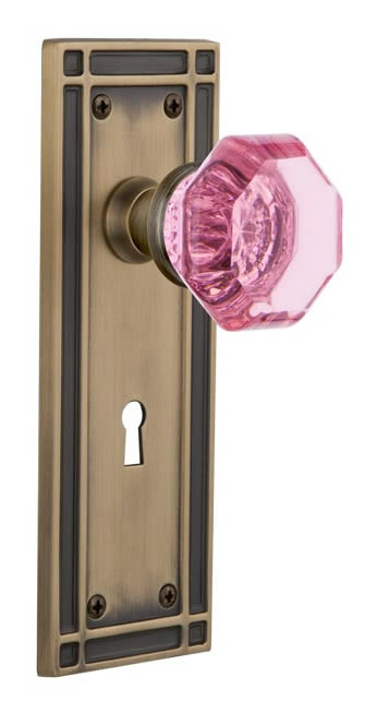 Nostalgic Warehouse Mission Plate with Pink Waldorf Knob
