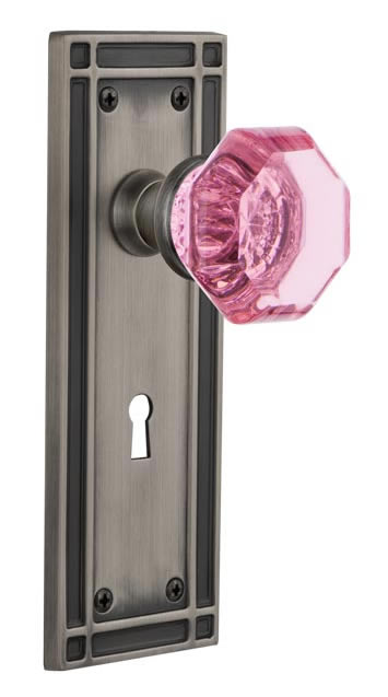 Nostalgic Warehouse Mission Plate with Pink Waldorf Knob