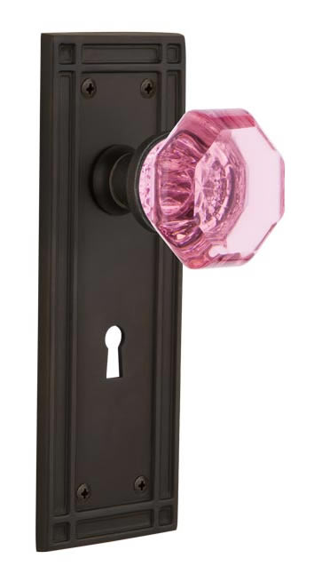 Nostalgic Warehouse Mission Plate with Pink Waldorf Knob