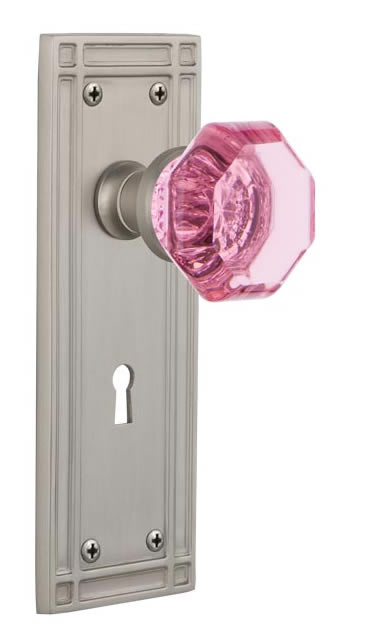 Nostalgic Warehouse Mission Plate with Pink Waldorf Knob