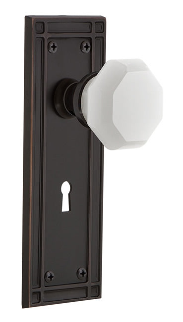 Nostalgic Warehouse Mission Plate with White Waldorf Knob