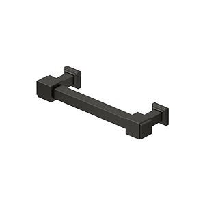 Decorative Cabinet Pull 4 Inch, Manhattan, Solid Brass