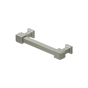 Decorative Cabinet Pull 4 Inch, Manhattan, Solid Brass