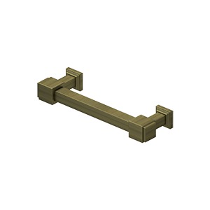 Decorative Cabinet Pull 4 Inch, Manhattan, Solid Brass