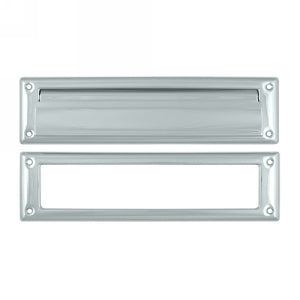 Deltana Mail Slot with Interior Frame - Polished Chrome
