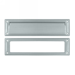 Deltana Mail Slot with Interior Frame - Brushed Chrome
