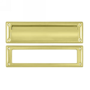 Deltana Mail Slot with Interior Frame - Polished Brass